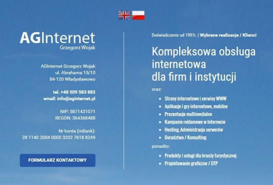 Kompleksowa obsługa internetowa dla firm i instytucji - AGInterne