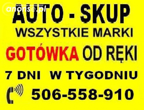 Skup aut GDAŃSK Auto skup za gotówkę WEJHEROWO/ GDYNIA PUCK RUMIA