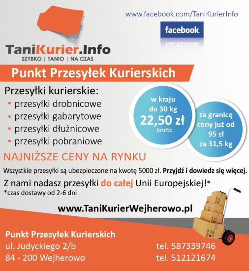 Przesyłki kurierskie UPS- K- ex- DPD- DHL 