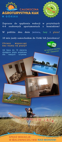 Wieloosobowe domki letniskowe na wsi