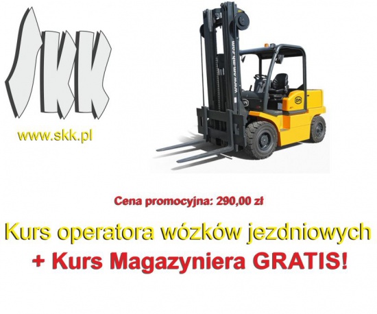 Kurs operatora wózków jezdniowych/widłowych z wymianą butli 